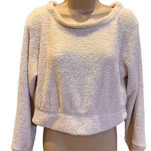 Sincerely Jules‎ Womens Cropped Cream Faux Fur Sweater M